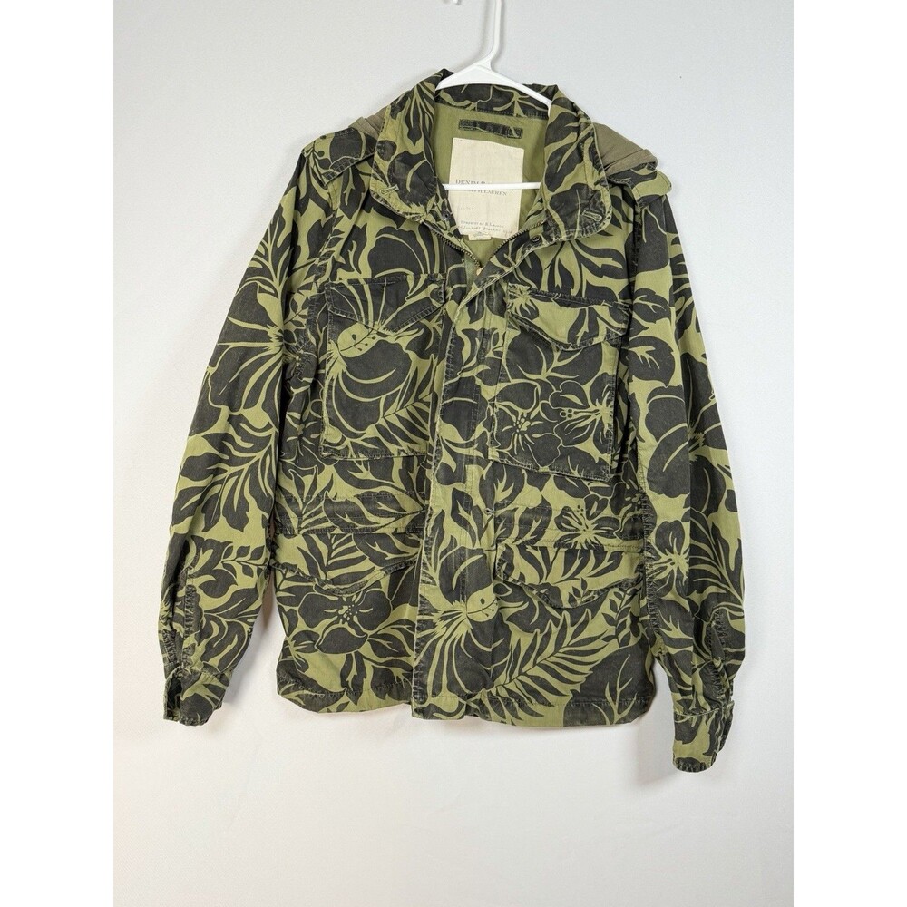 Denim & Supply Ralph Lauren Men’s S Tropical Floral Military Field Jacket Hooded